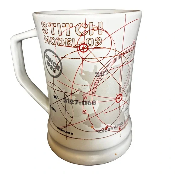 Disney Parks Stitch Model 03 Robot Blueprint Coffee Mug Exclusive - Picture 2 of 6